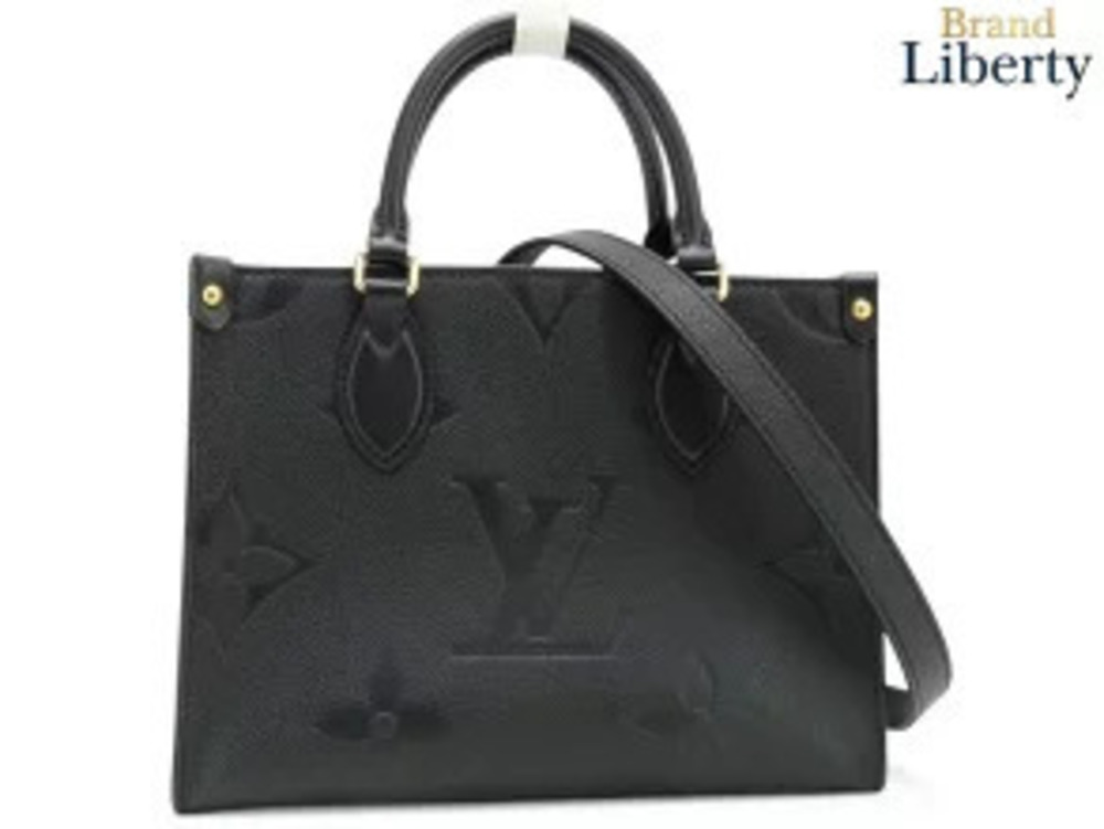 Louis Vuitton Monogram Empreinte OnTheGo Handbag Tote Bag Shoulder Noir Black
